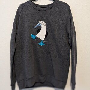 Lenko Animal Sweater Blue Footed Booby Grey Size XL